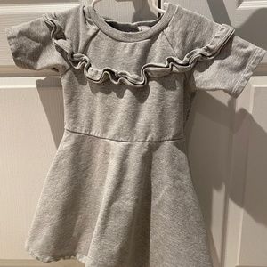 Janie and Jack Ruffle Gray Dress Size 3T